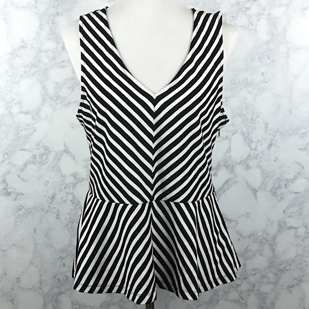 Banana Republic Striped Peplum Top